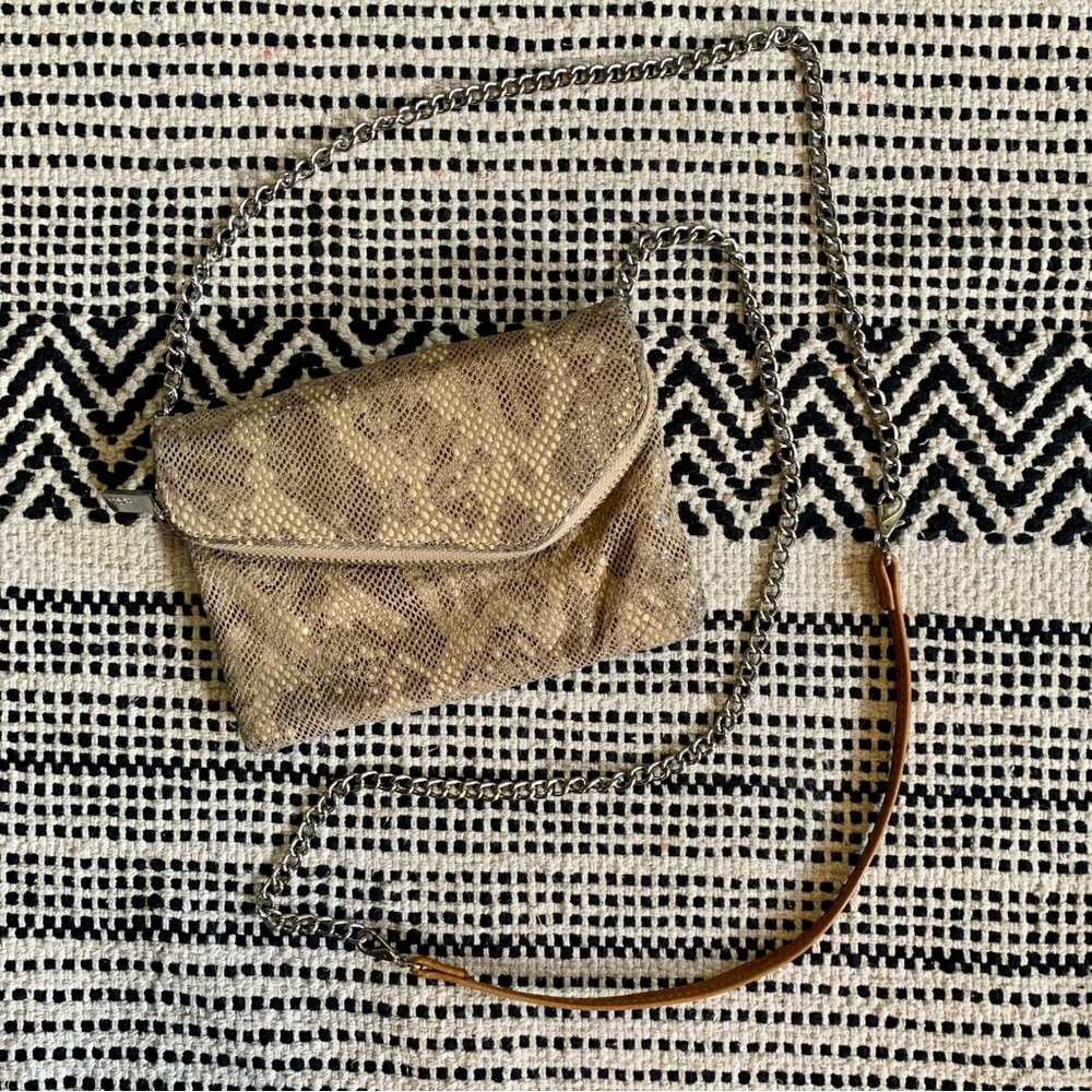 HOBO Jessa Leather Snakeskin Crossbody Bag
